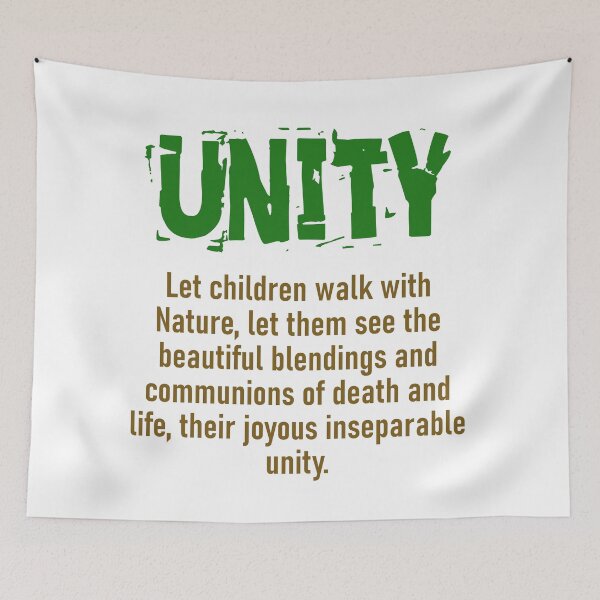 Aperçu de l'œuvre Let Children Walk With Nature - Unity Quote créée et vendue par CrankyOldDude.