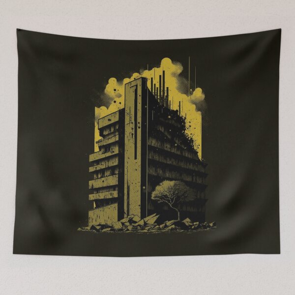 Item preview, Imaginary city in a brutalist style designed and sold by brytfanna.