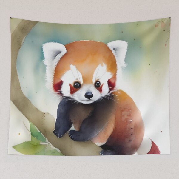 Item preview, Cute Baby Red Panda Art 2 designed and sold by cutiepeaupies.