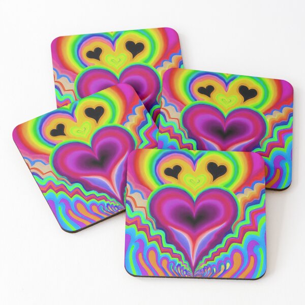 Item preview, #H041: Trippy Passion Hearts Pattern designed and sold by FarStarL33.