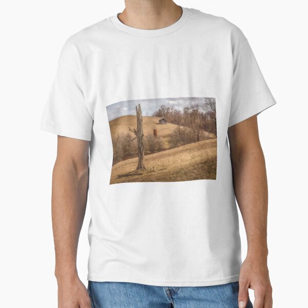 Vista previa del artículo con la obra «Silo abandonado del árbol muerto y un viejo granero», diseñado y vendido por Jim Love.