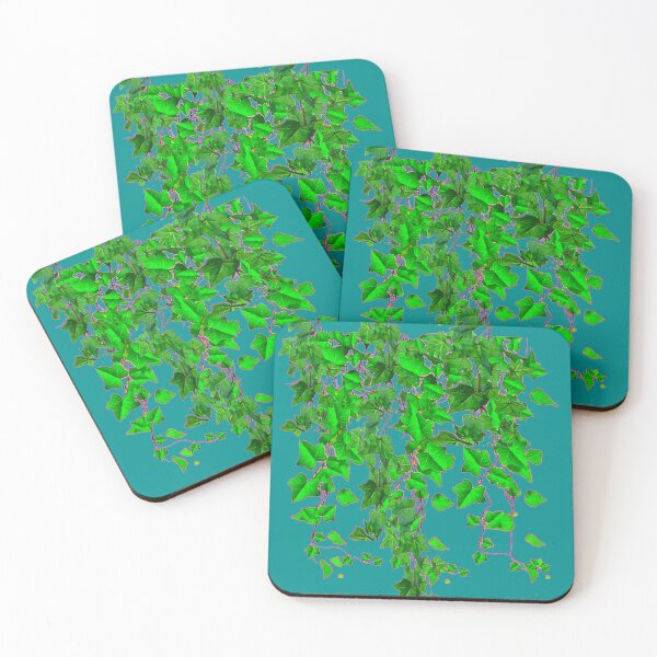 Item preview, HANGING IVY GREEN HOUSE PLANT TEAL ART designed and sold by sharlesart.