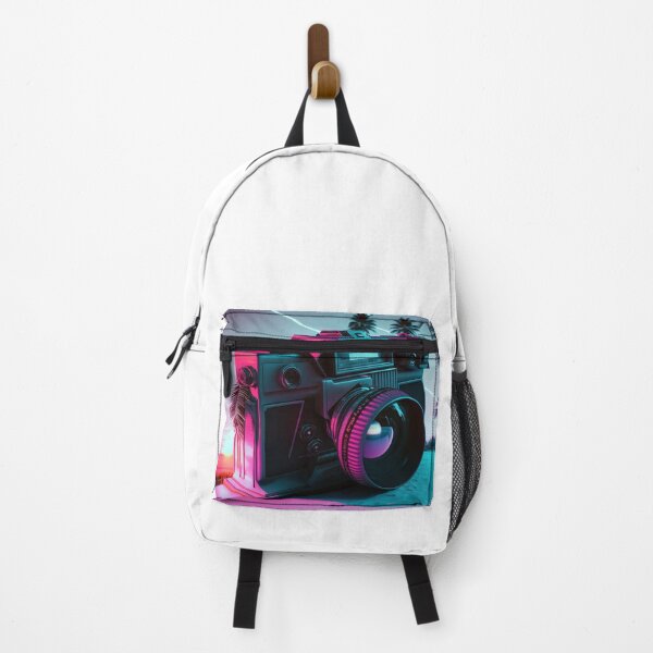 Item preview, Retro Synthwave Camera Palm Trees designed and sold by TheChongster.