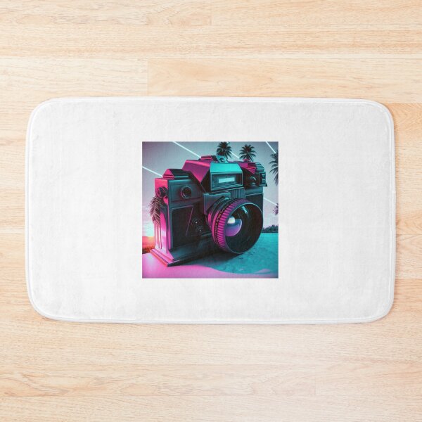 Item preview, Retro Synthwave Camera Palm Trees designed and sold by TheChongster.