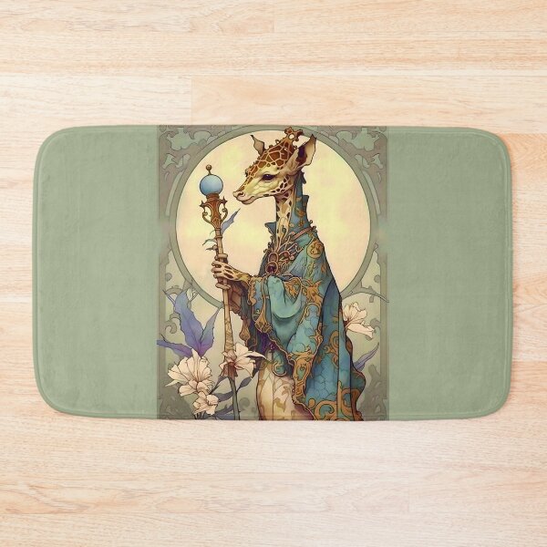 Item preview, Mago de jirafa antropomórfica de fantasía de estilo art nouveau designed and sold by entwithanaxe.