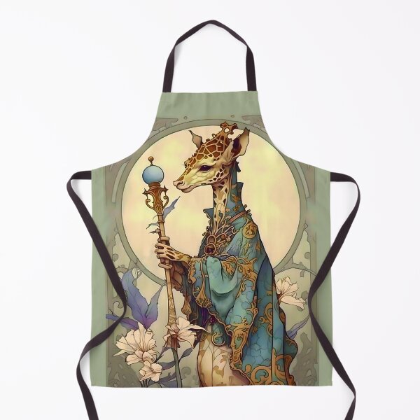 Item preview, Mago de jirafa antropomórfica de fantasía de estilo art nouveau designed and sold by entwithanaxe.