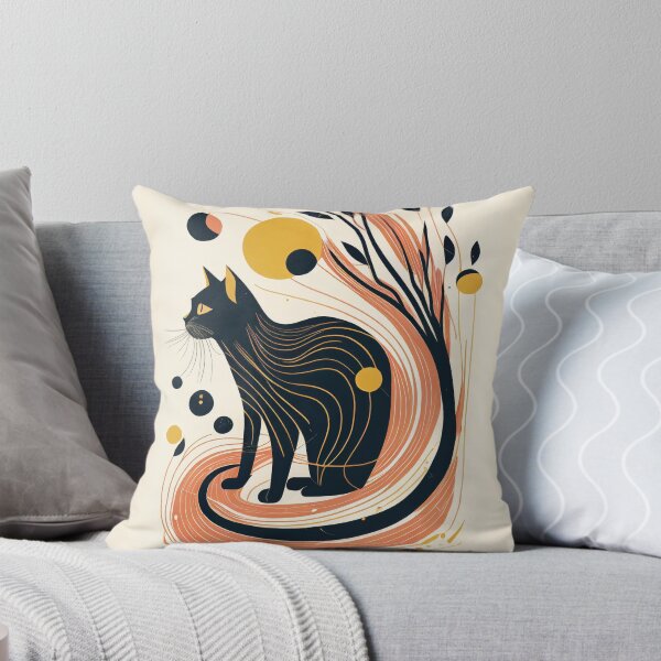 Item preview, Boho Cat 198 Abstract Art Print Painting Wall Decor designed and sold by winterkitty88.