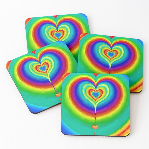 Item preview, #H033: Colorful Trippy Micro Passion Hearts Pattern designed and sold by FarStarL33.