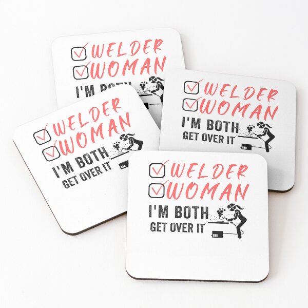 Item preview, Welder Woman I'm Both Get Over It Funny Welding Classic designed and sold by POPLIN ⭐ ⭐ ⭐ ⭐ ⭐.