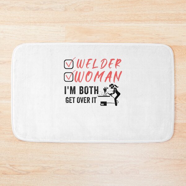 Item preview, Welder Woman I'm Both Get Over It Funny Welding Classic designed and sold by POPLIN ⭐ ⭐ ⭐ ⭐ ⭐.