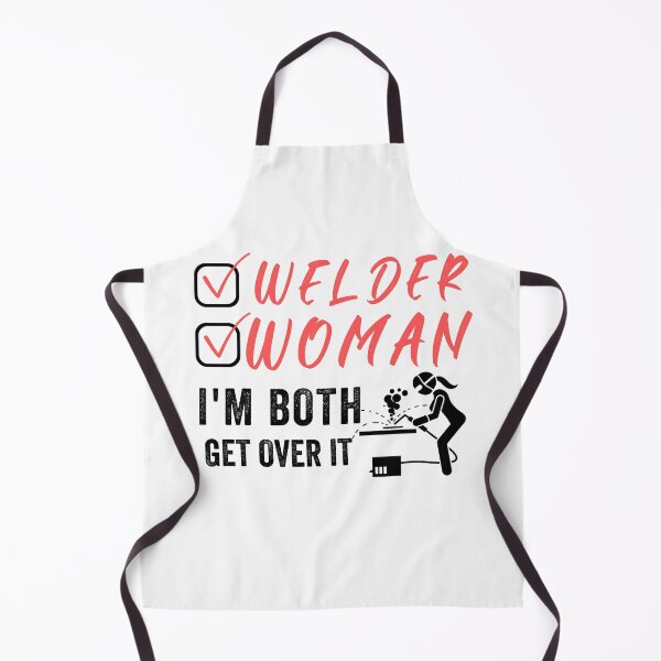Item preview, Welder Woman I'm Both Get Over It Funny Welding Classic designed and sold by POPLIN ⭐ ⭐ ⭐ ⭐ ⭐.