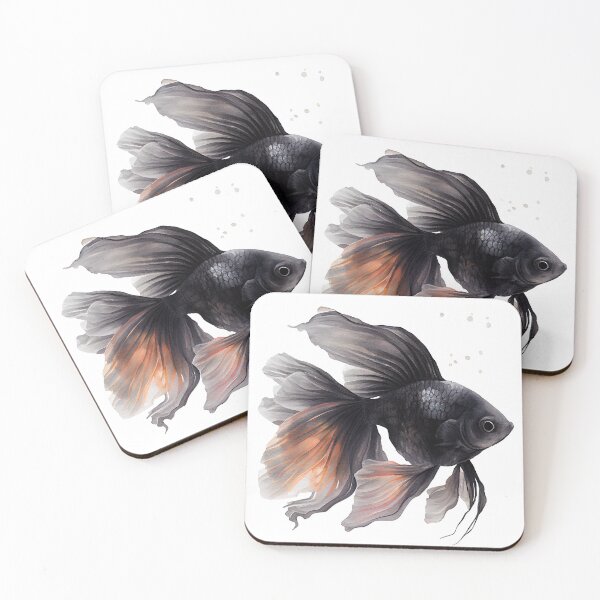 Item preview, Black goldfish designed and sold by Ilze Lucero.