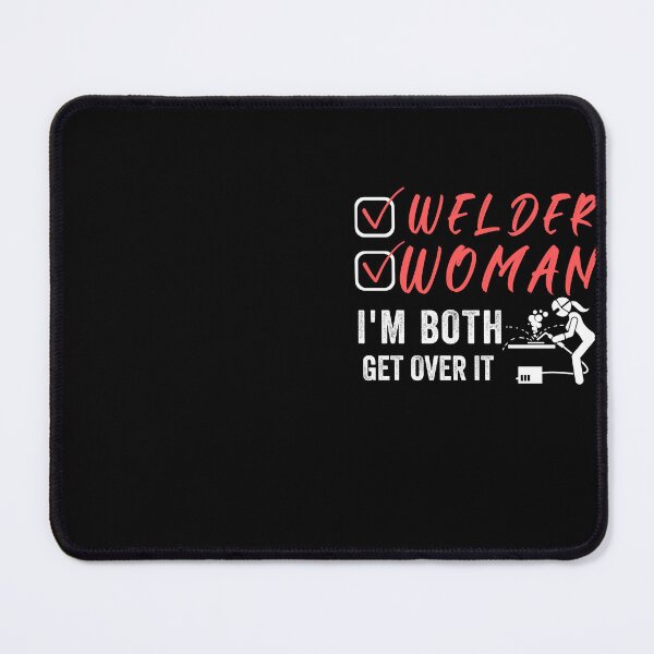 Item preview, Welder Woman I'm Both Get Over It Funny Welding Classic designed and sold by POPLIN ⭐ ⭐ ⭐ ⭐ ⭐.
