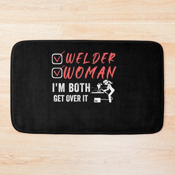 Item preview, Welder Woman I'm Both Get Over It Funny Welding Classic designed and sold by POPLIN ⭐ ⭐ ⭐ ⭐ ⭐.