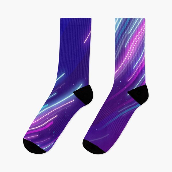 Item preview, Electric Purple Haze: A Nostalgic 80's Background with Bold Neon Lights designed and sold by TrippyTextiles.
