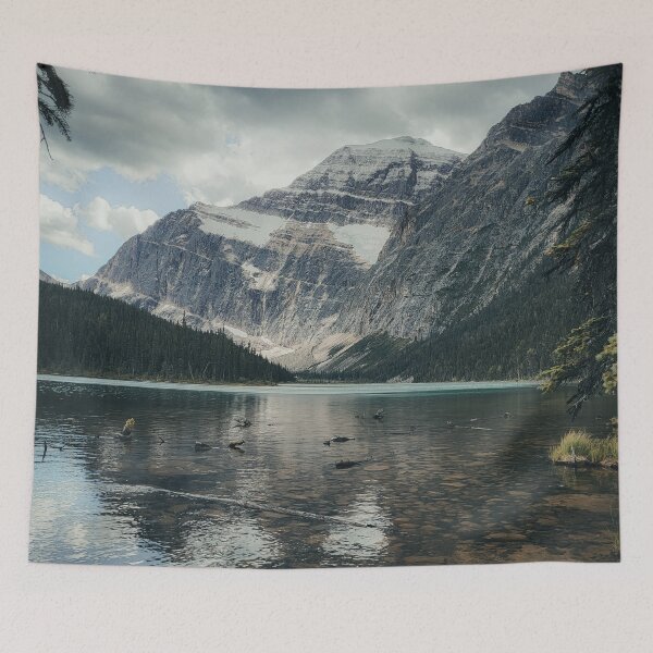 Item preview, Jasper National Park Clear Lake with Mountain Snowy Peak View V3 designed and sold by Family Journey with God.