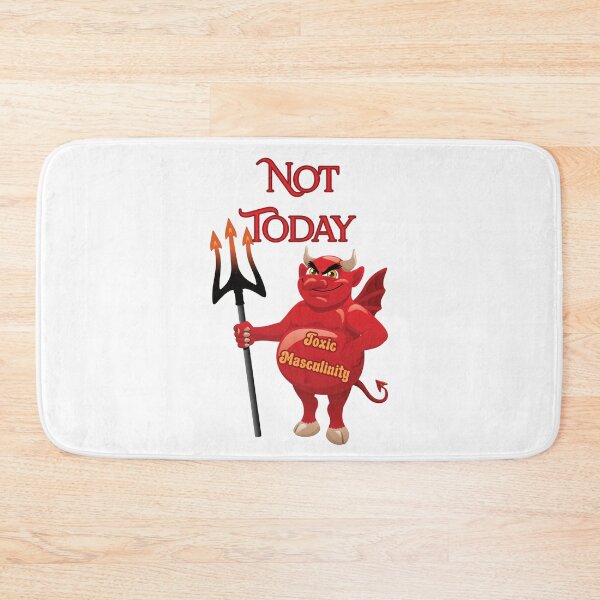 Item preview,  Not Today Satan Toxic Masculinity Funny Sarcastic Devil with Hooves & Pitchfork designed and sold by JoyOfHopeStore.