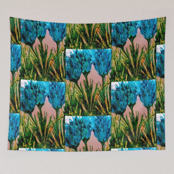 Item preview, Turquoise flowers designed and sold by Marcella Chapman.