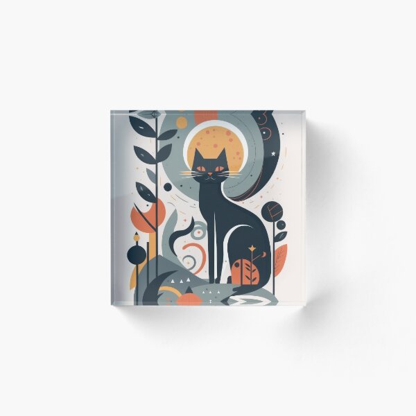 Item preview, Boho Cat 200 Abstract Art Print Painting Wall Decor designed and sold by winterkitty88.