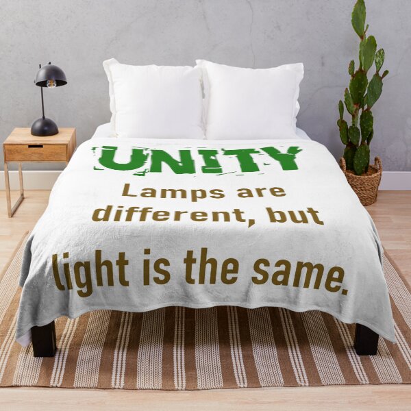 Item preview, Lamps Are Different But Light Is The Same - Unity Quote designed and sold by CrankyOldDude.
