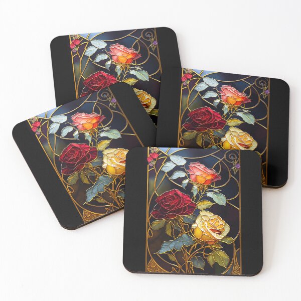 Item preview, Stained glass roses 4 designed and sold by Dorikoogler.