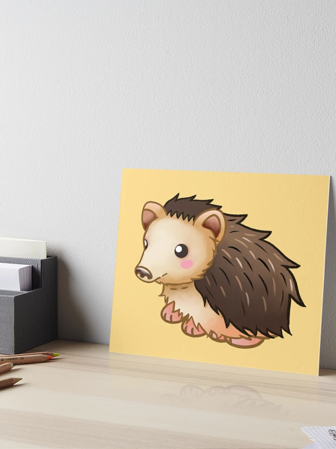 detailed anime style painting of a hedgehog on Craiyon