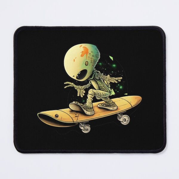 Item preview, Funny Skateboarding Alien designed and sold by BobilandStore.