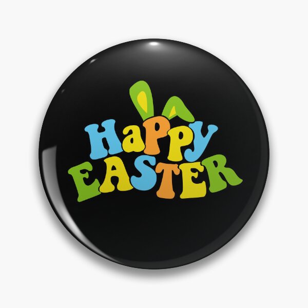 Item preview, Happy easter saying in groove retro style designed and sold by Createya.