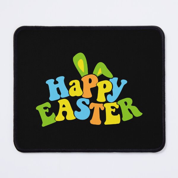 Item preview, Happy easter saying in groove retro style designed and sold by Createya.