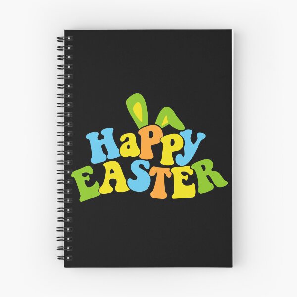 Item preview, Happy easter saying in groove retro style designed and sold by Createya.