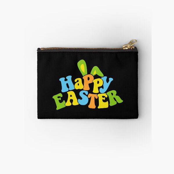 Item preview, Happy easter saying in groove retro style designed and sold by Createya.