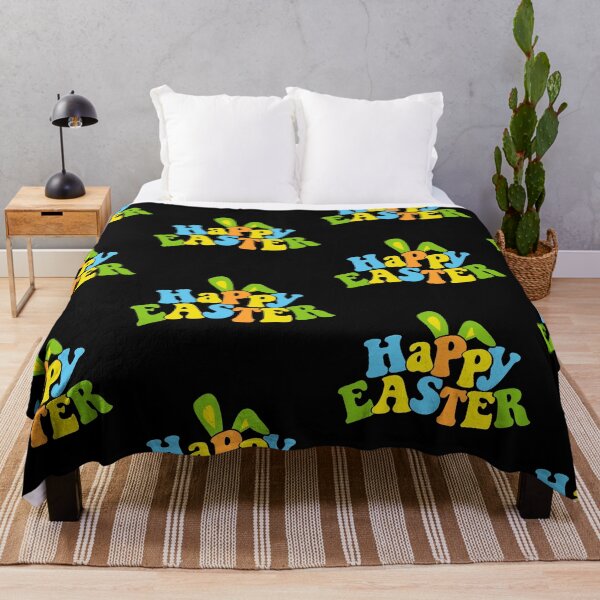 Item preview, Happy easter saying in groove retro style designed and sold by Createya.