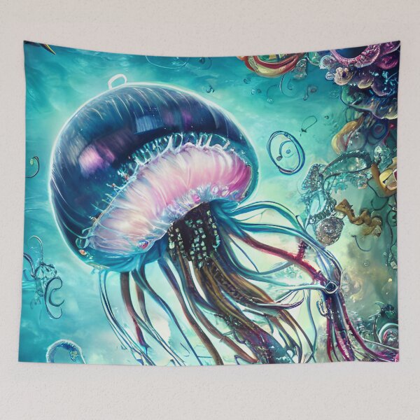 Item preview, Cool Blue Sea Jelly designed and sold by purplesensation.
