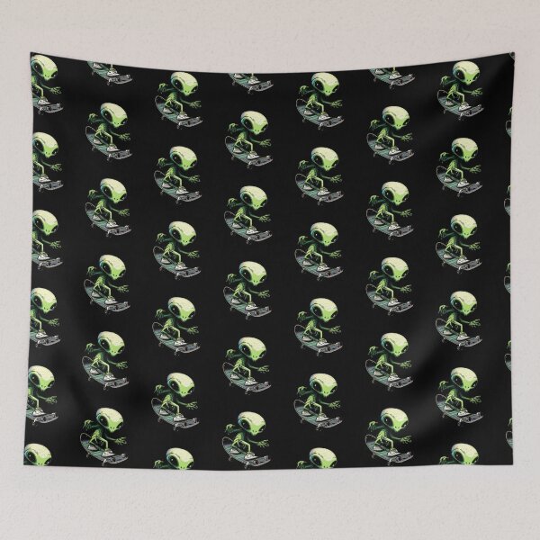 Item preview, Funny Alien Skateboarding designed and sold by BobilandStore.