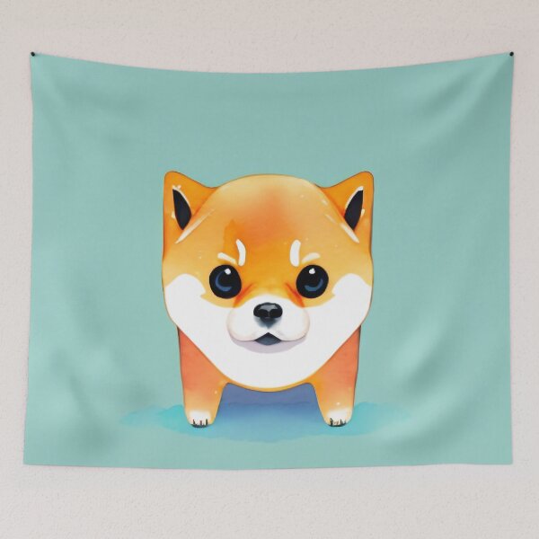 Item preview, Cute Shiba Inu Puppy Art 2 designed and sold by cutiepeaupies.