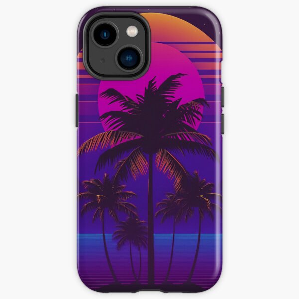 Synthwave Sun and Palms iPhone Tough Case