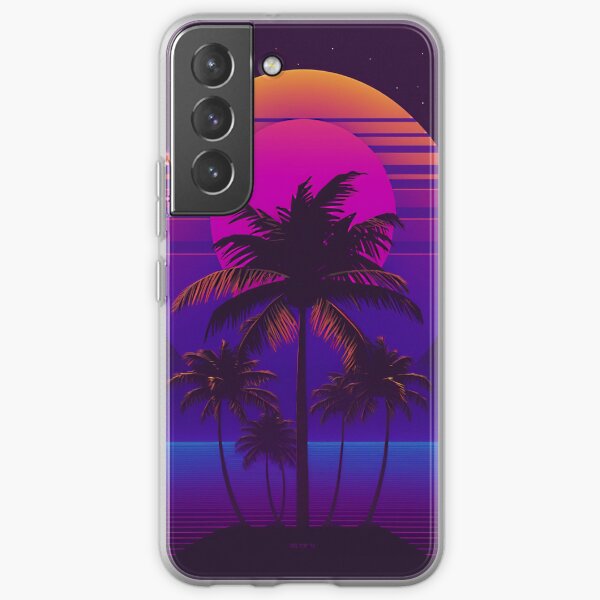 Synthwave Sun and Palms Samsung Galaxy Soft Case