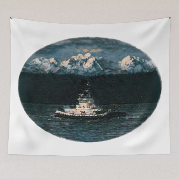 Item preview,  Foss Tugboat in the Puget Sound Skitch Blue MT designed and sold by Jason Mosley.