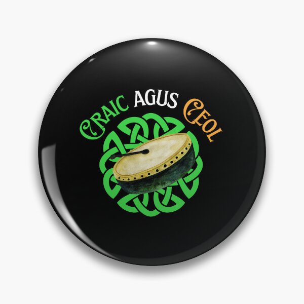 Item preview, Craic Agus Ceol Irish Language Gaeilge Bodhrán designed and sold by Irishprints.