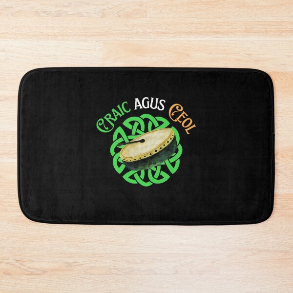 Item preview, Craic Agus Ceol Irish Language Gaeilge Bodhrán designed and sold by Irishprints.