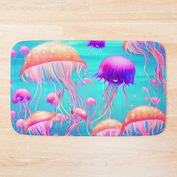 Item preview, Pink Jellyfish Blue Ocean designed and sold by purplesensation.