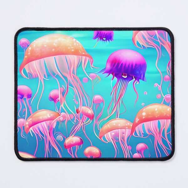 Item preview, Pink Jellyfish Blue Ocean designed and sold by purplesensation.