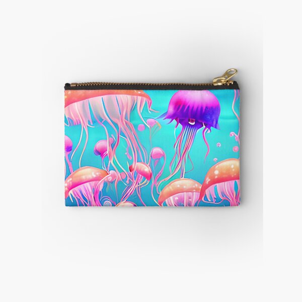 Item preview, Pink Jellyfish Blue Ocean designed and sold by purplesensation.