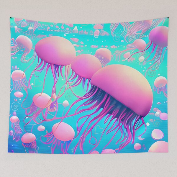 Item preview, Moon Jellyfish Pink designed and sold by purplesensation.