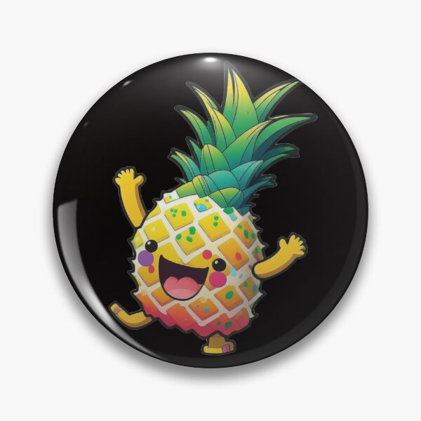 Item preview, Cute Happy Kawaii Dancing Pineapple designed and sold by RosaleesPaperie.