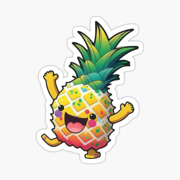 Cool Kawaii Apple with Sunglasses - Nerdy Fruit' Sticker