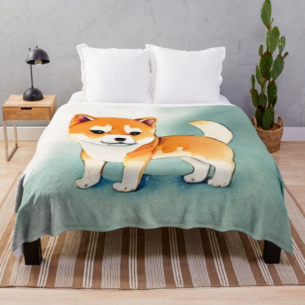 Item preview, Cute Shiba Inu Puppy Art 3 designed and sold by cutiepeaupies.