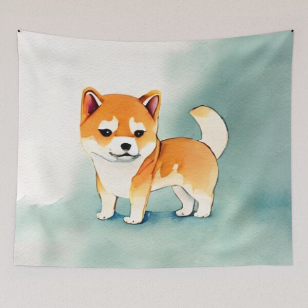 Item preview, Cute Shiba Inu Puppy Art 3 designed and sold by cutiepeupies.