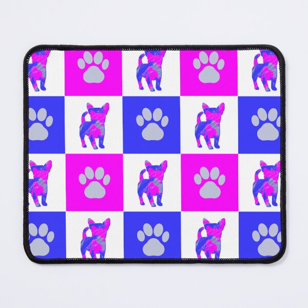 Item preview, Chihuahua Dog & Paw Print Crazy Hot Pink & Blue Swirls designed and sold by AMSonArt.