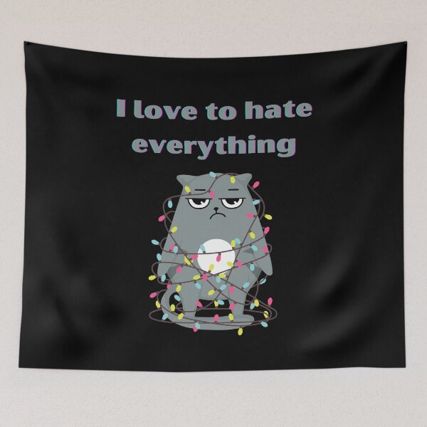 Item preview, Love to hate everything funny cat gifts designed and sold by VectorPower.
